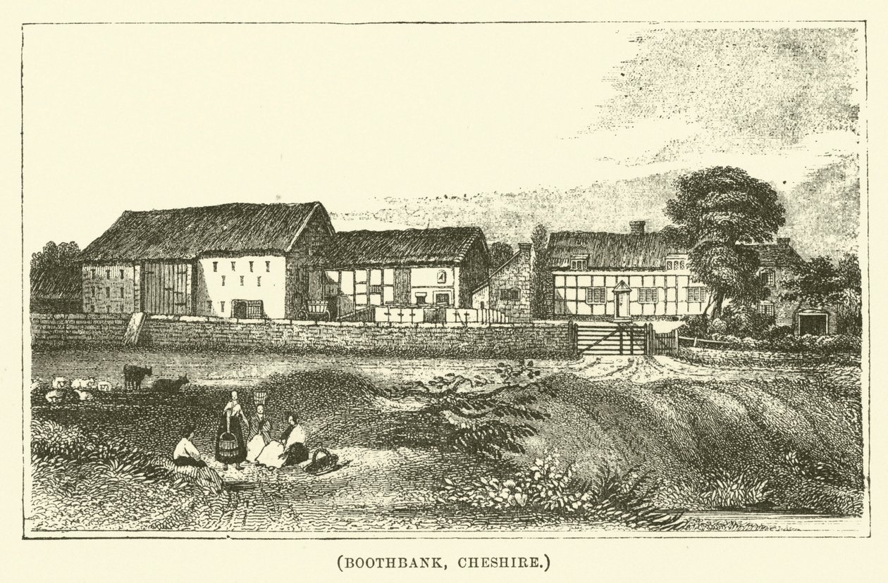 Boothbank, Cheshire (gravyr) av English School
