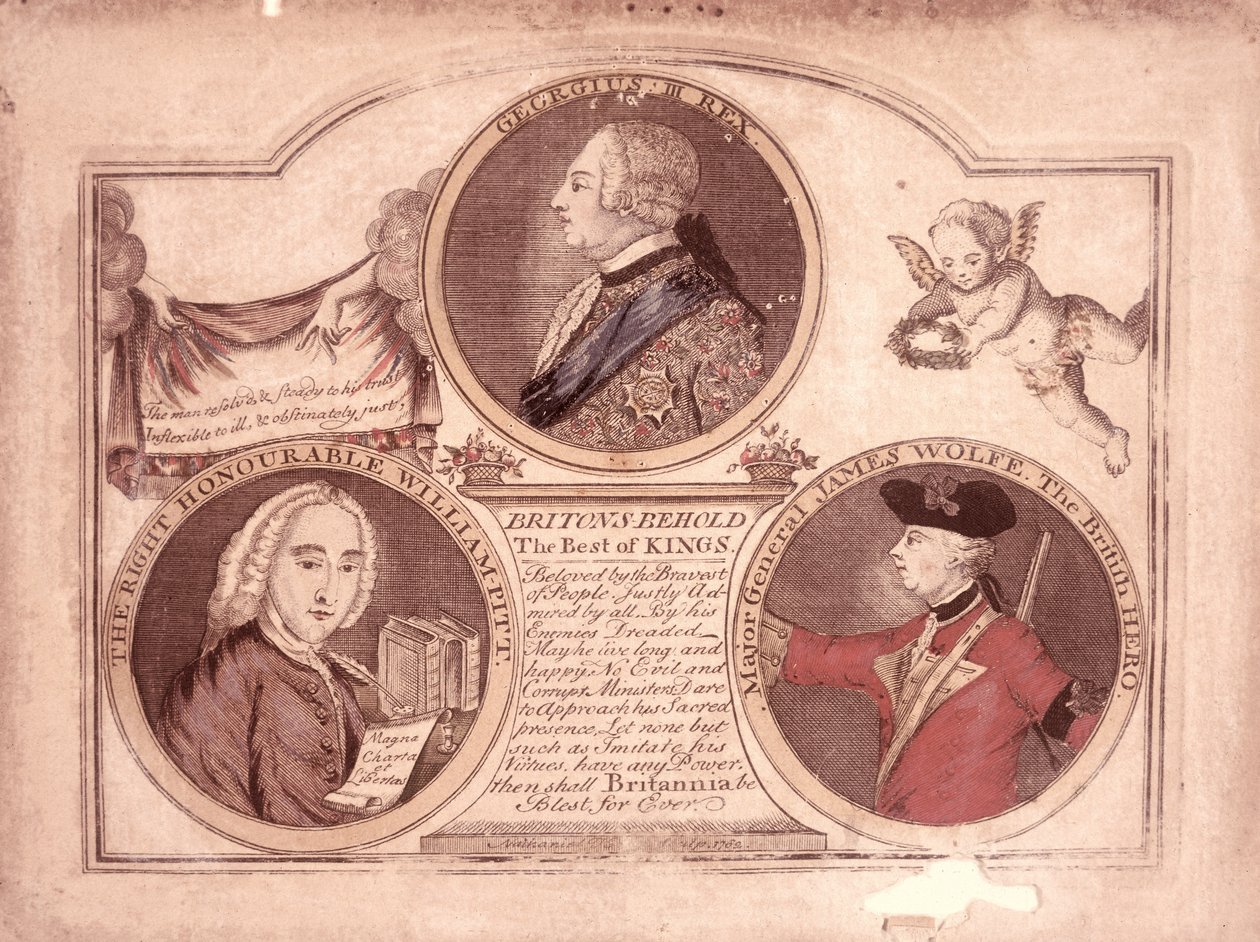 Britter skådar den bästa av kungar..., 1762 av English School