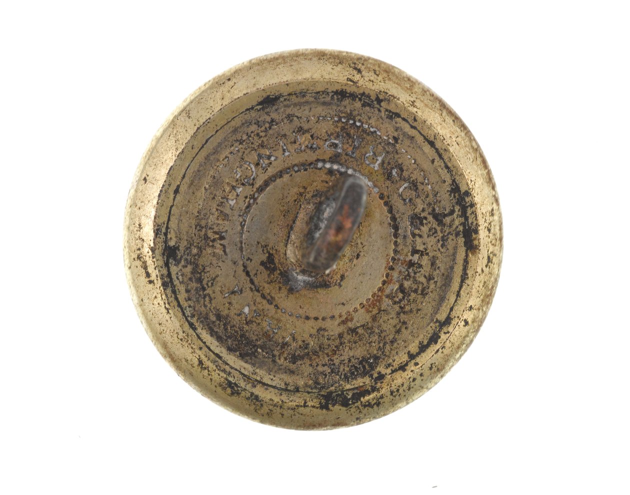 Button, Calcutta volontärgevär, före 1901 av English School