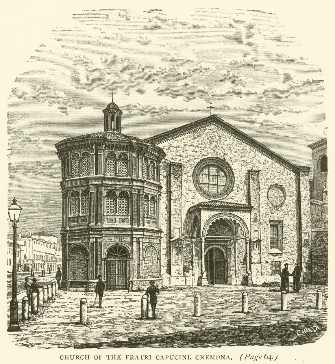 Kyrkan Fratri Capucini, Cremona (gravyr) av English School