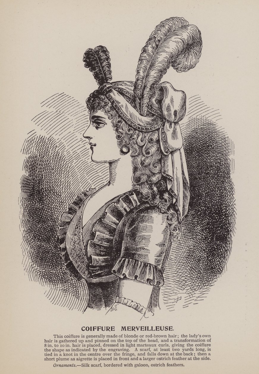 Coiffure Merveilleuse (gravyr) av English School
