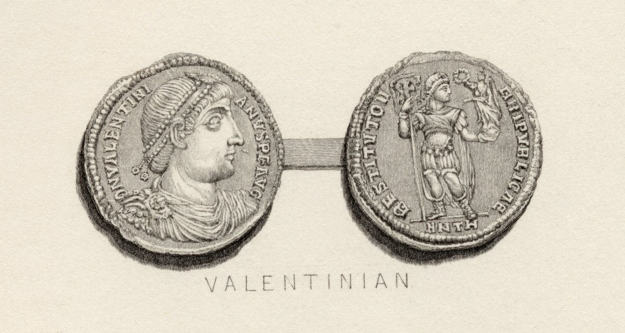 Mynt från Valentinianus tid av English School
