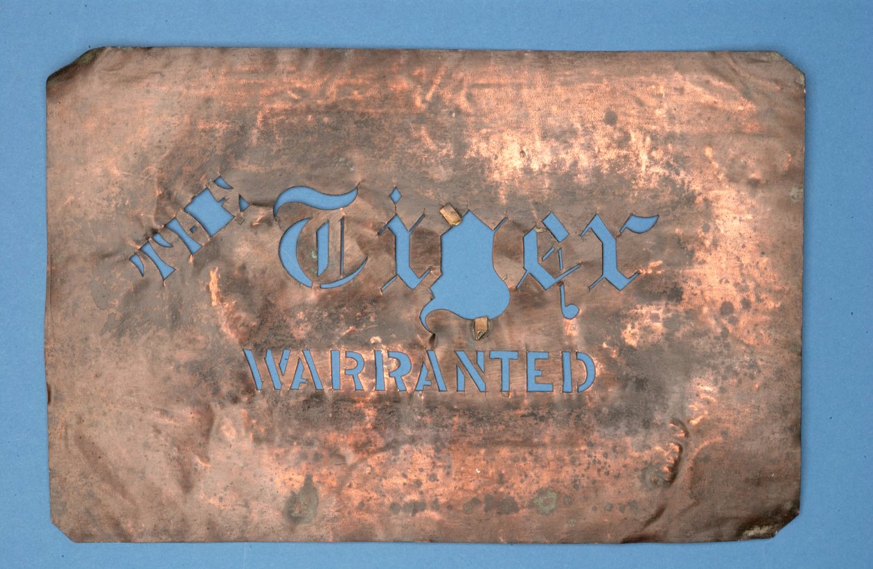 Copper Stencil of The Tiger, garanterad (koppar) av English School