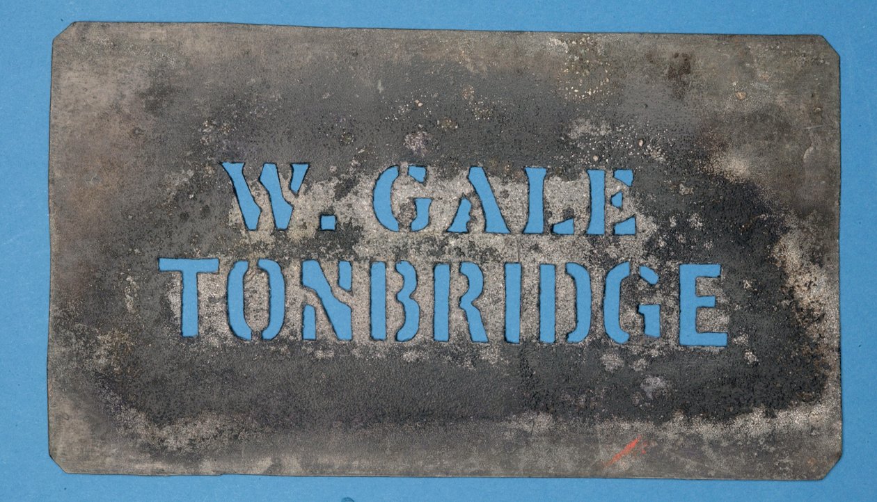 Kopparstencil av W. Gale, Tonbridge (koppar) av English School