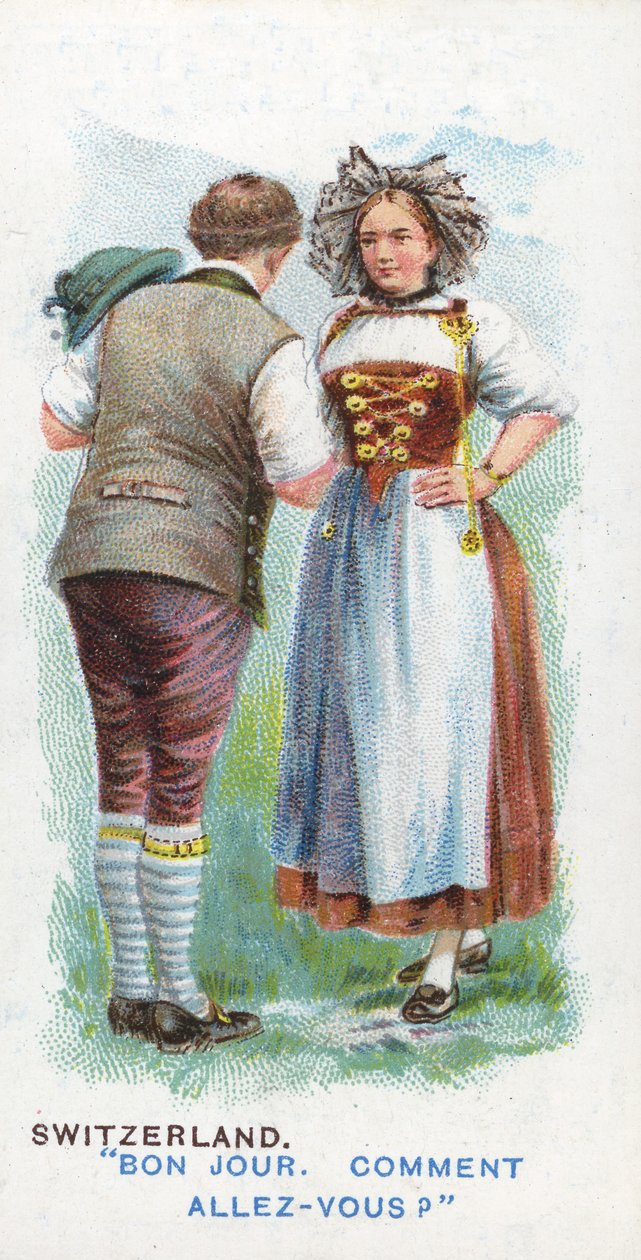 Sedvanlig hälsning i Schweiz, 1907 av English School