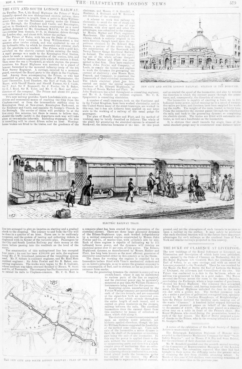 Elektrisk spårvagn, 1890 av English School