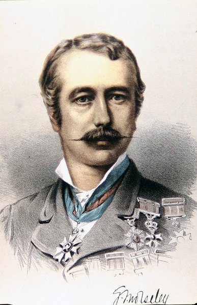 General Sir Garnet Wolseley (färg litho) av English School
