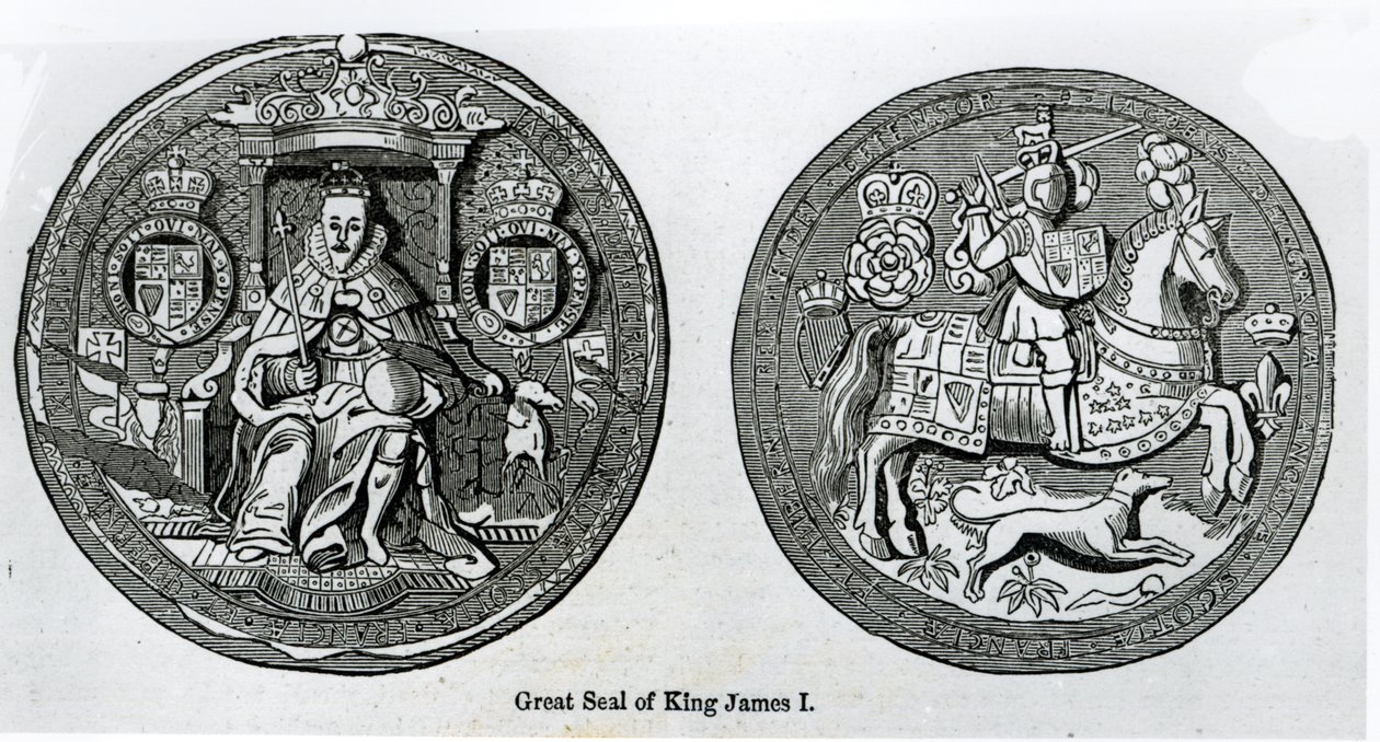 Jakob I:s stora sigill (1566-1625) av English School