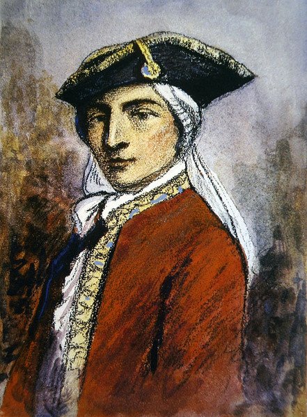 Guy Johnson (pastell på papper) av English School