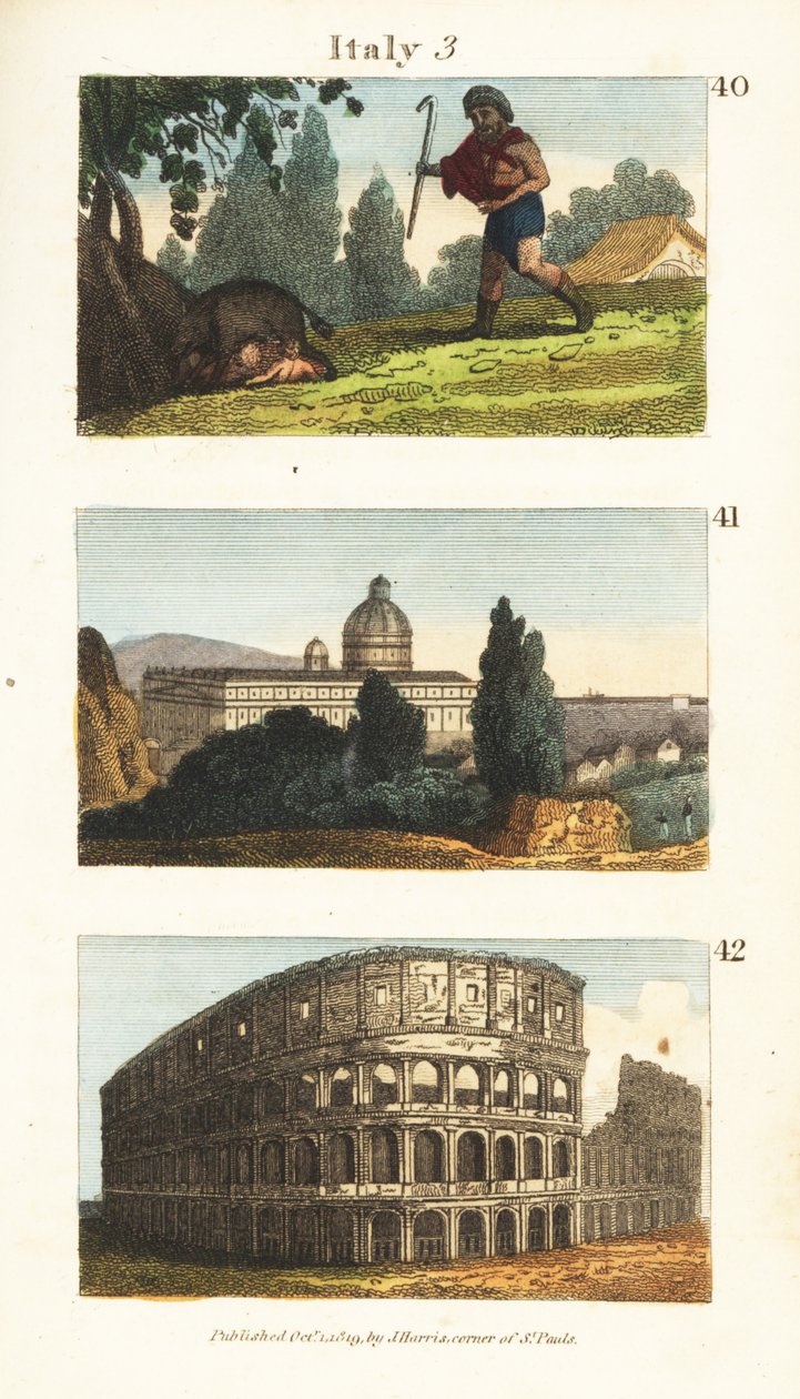 Historisk utsikt över Italien av English School