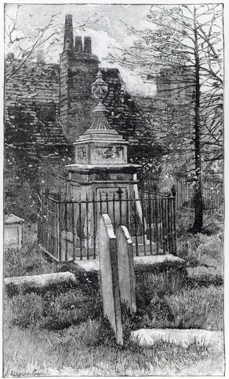 Hogarths grav i Chiswick Churchyard av English School