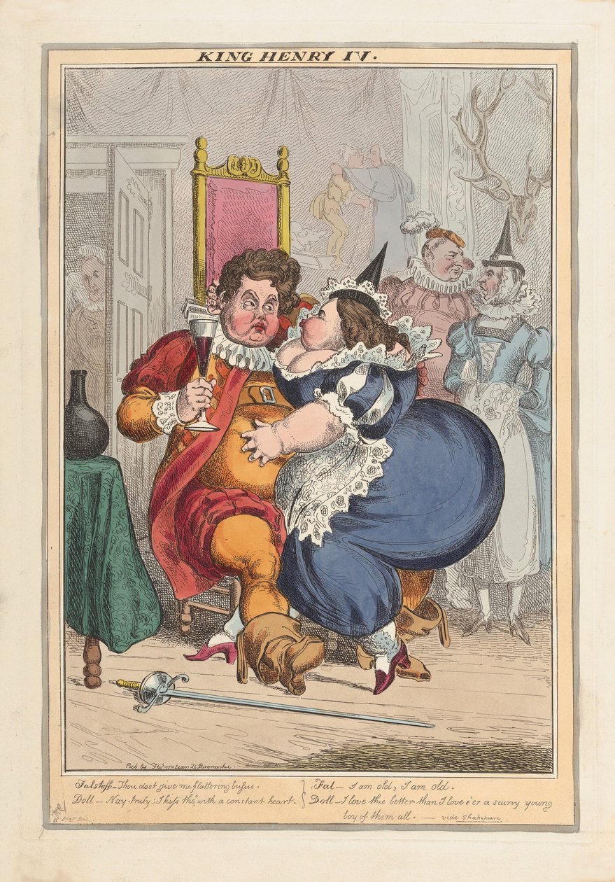 Kung Henrik IV, pub.1827 (handfärgad gravyr) av English School