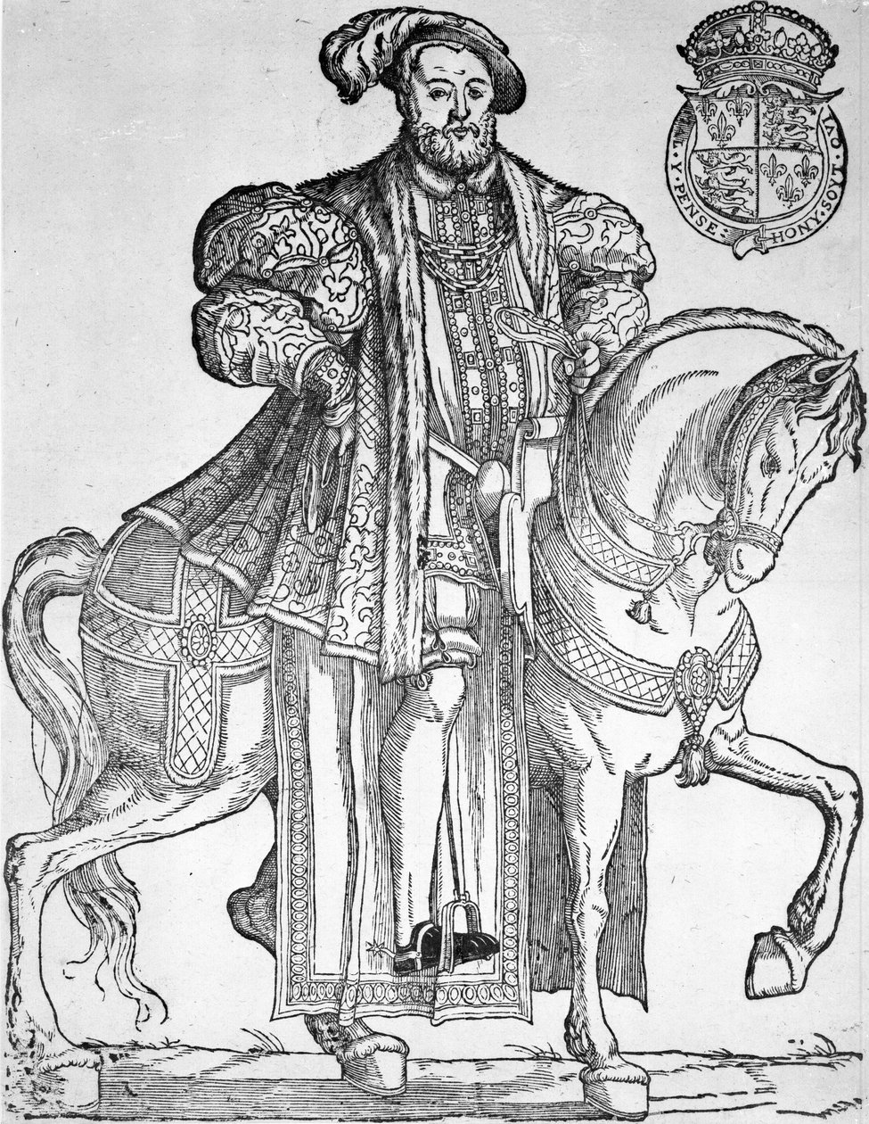 Kung Henrik VIII till häst av English School