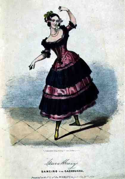 Laura Honey (ca 1816-43) Dansar cachouchan av English School