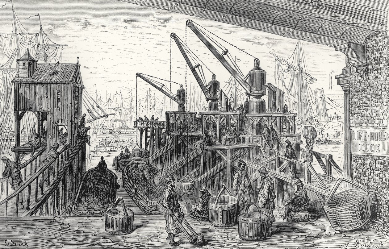 Limehouse Docks av English School