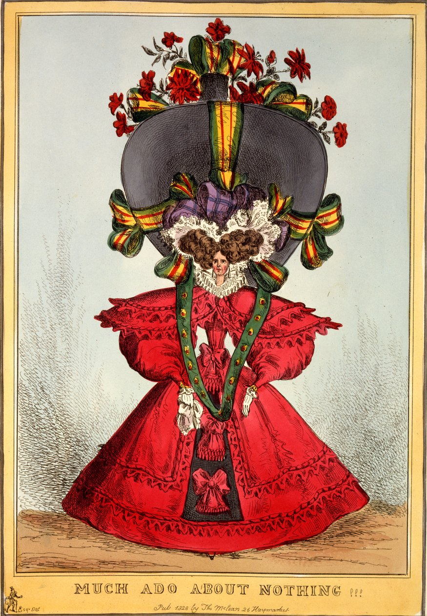 Much Ado About Nothing !!!, 1828 (handfärgad gravyr) av English School