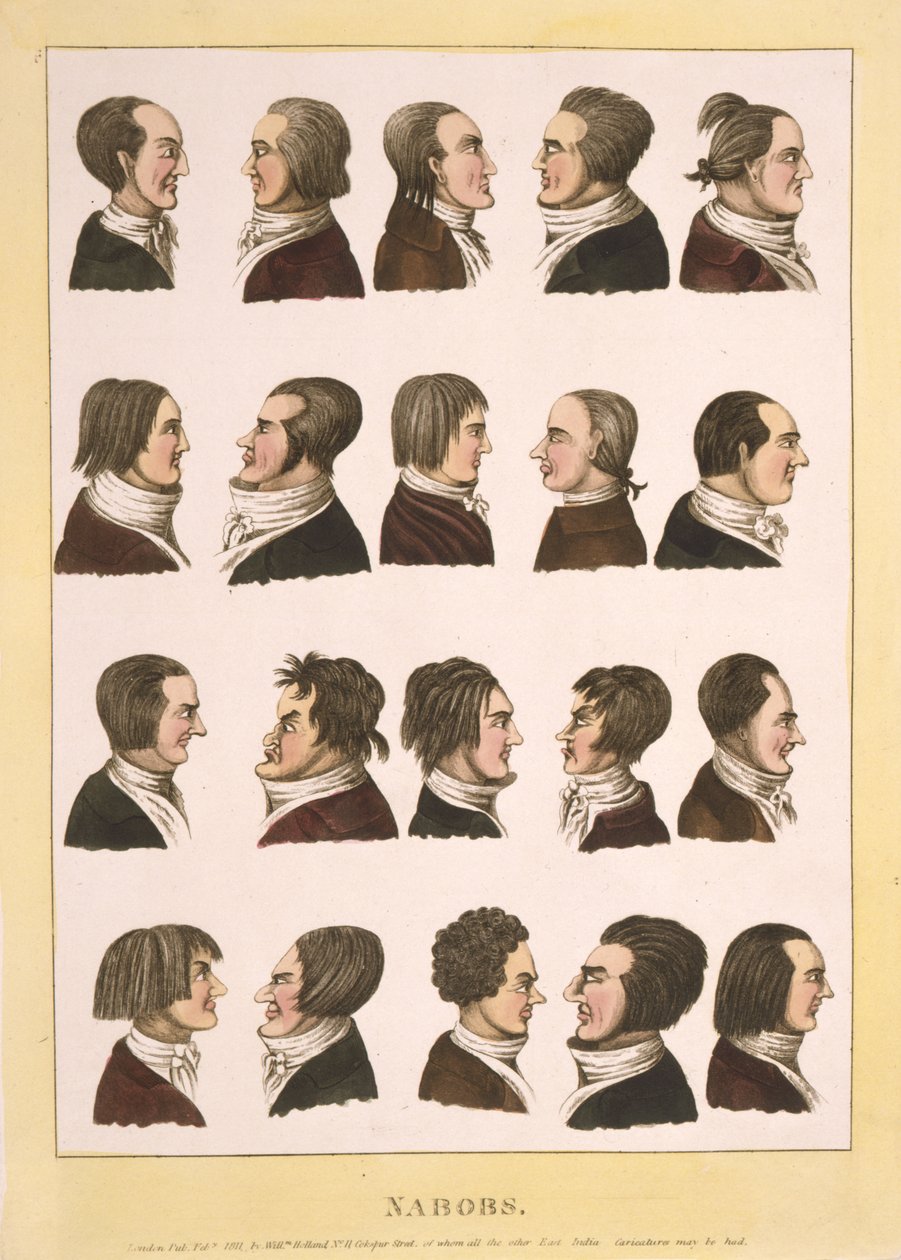 Nabobs, pub.1811 (färgad gravyr) av English School