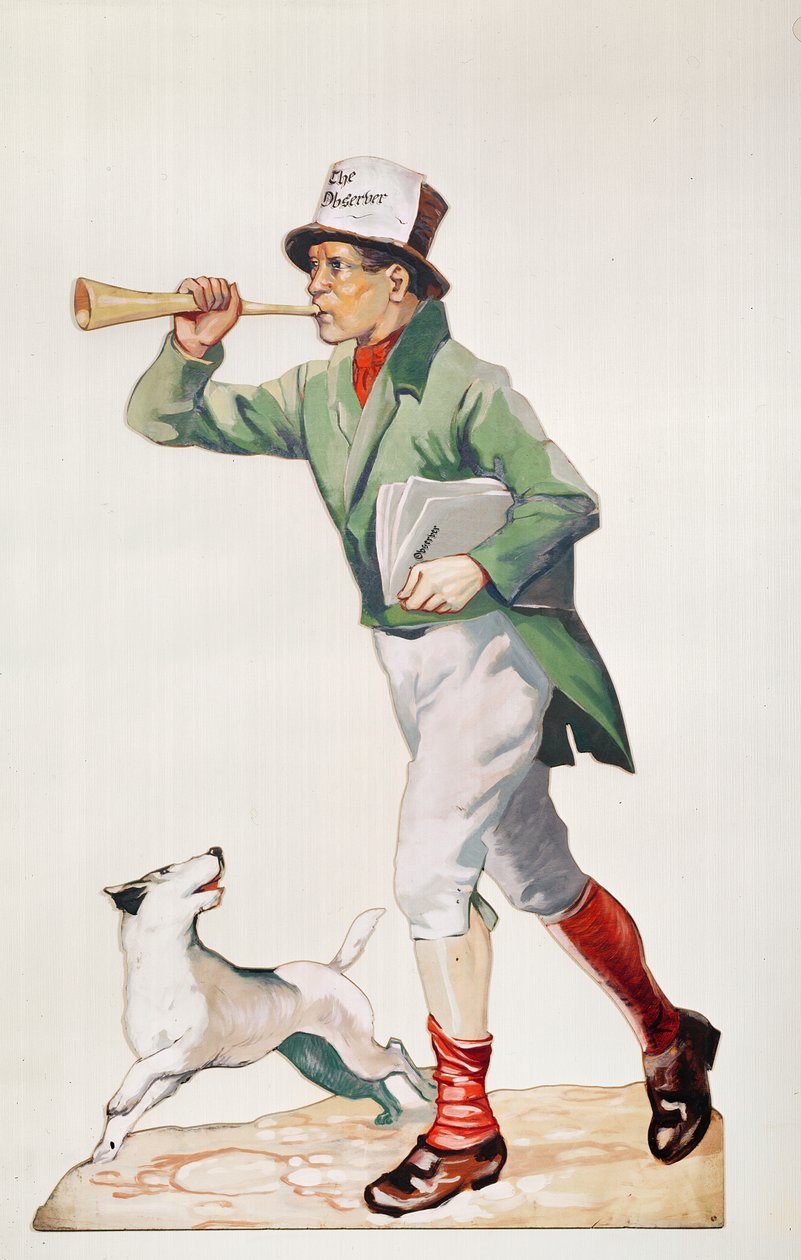 Newsboy som säljer 
