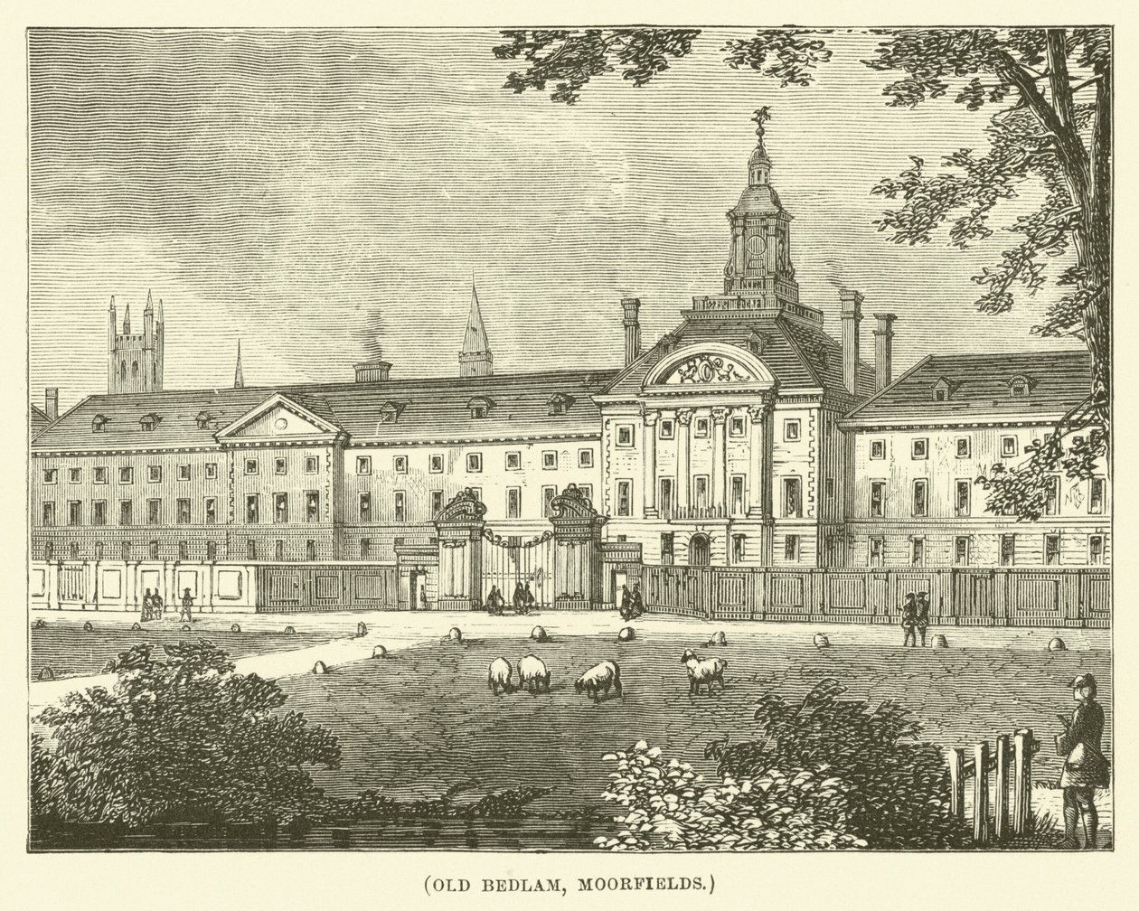 Old Bedlam, Moorfields (gravyr) av English School