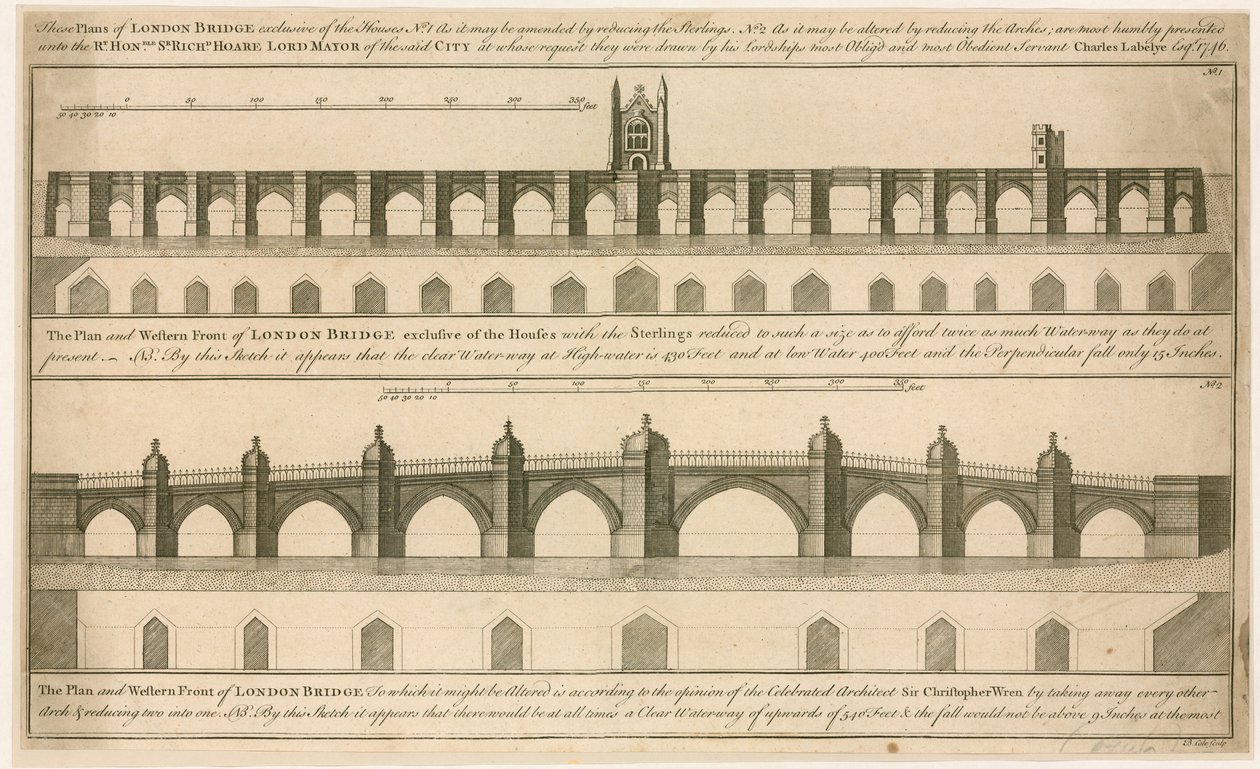 Planer för nya London Bridge av English School