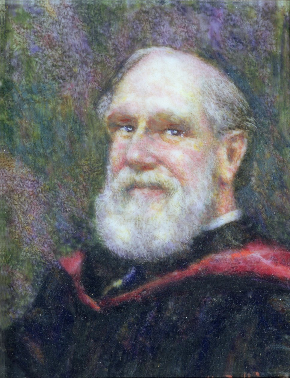 Portrait miniature of William Odling (1829-1921) av English School