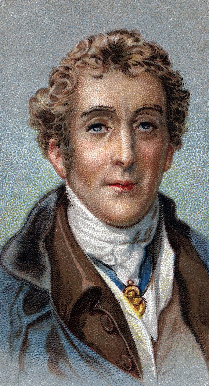 Porträtt av Arthur Wellesley av English School