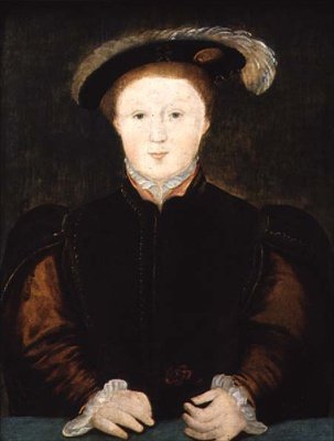 Porträtt av Edward VI (1537-53) av English School