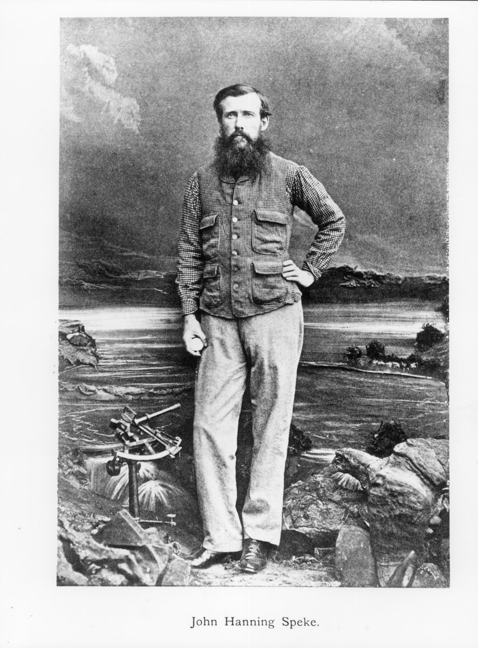 Porträtt av John Hanning Speke (1827-64) av English School