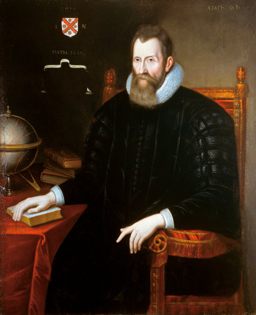 Porträtt av John Napier av English School