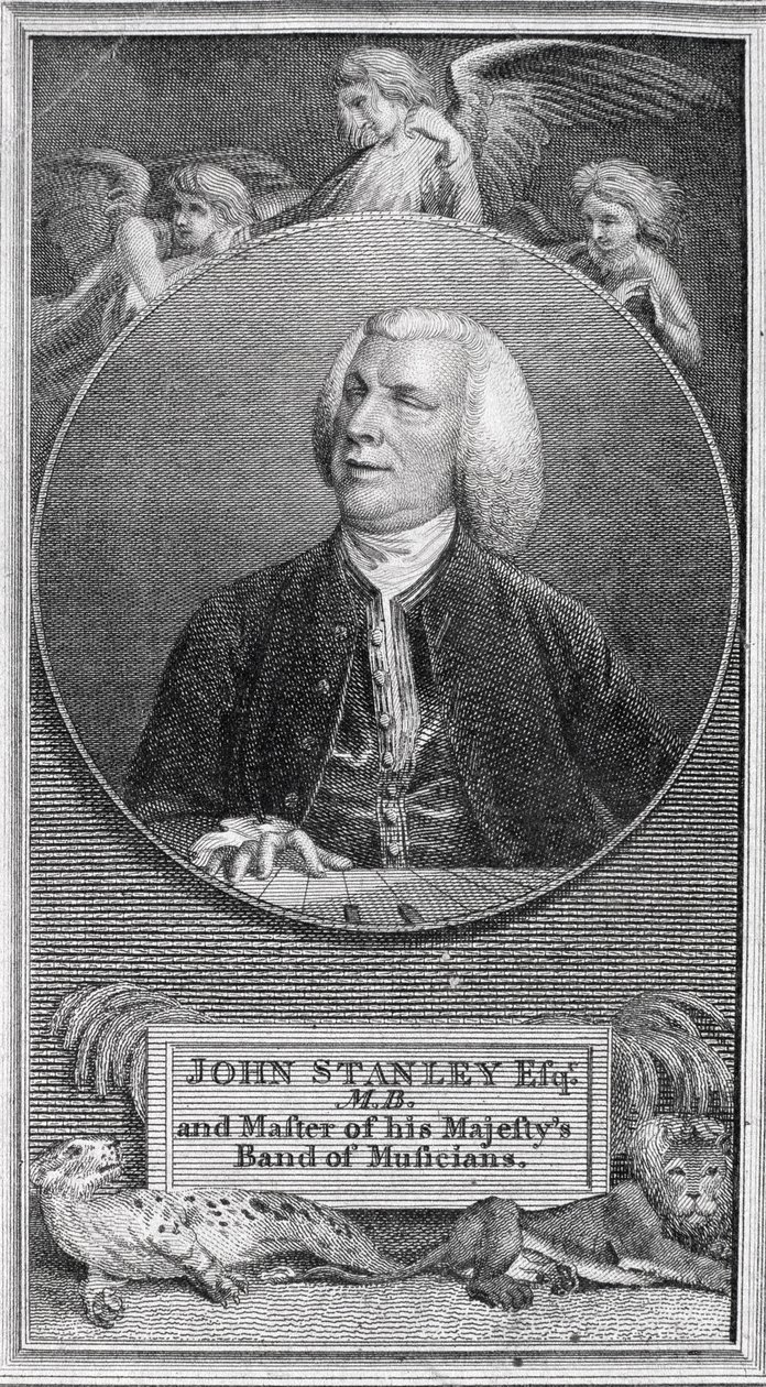 Porträtt av John Stanley (1712-86) av English School