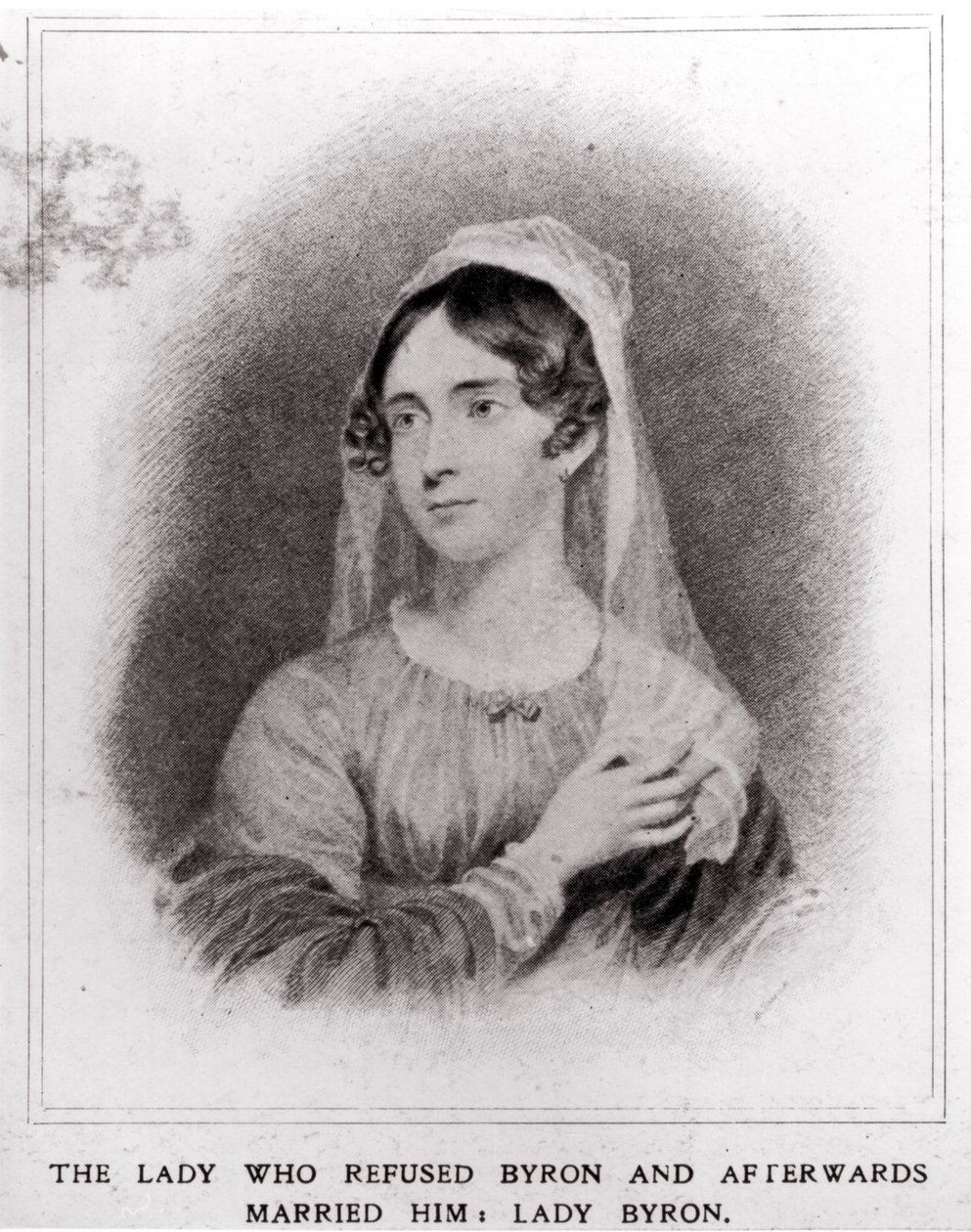 Porträtt av Lady Byron (1792-1863) av English School