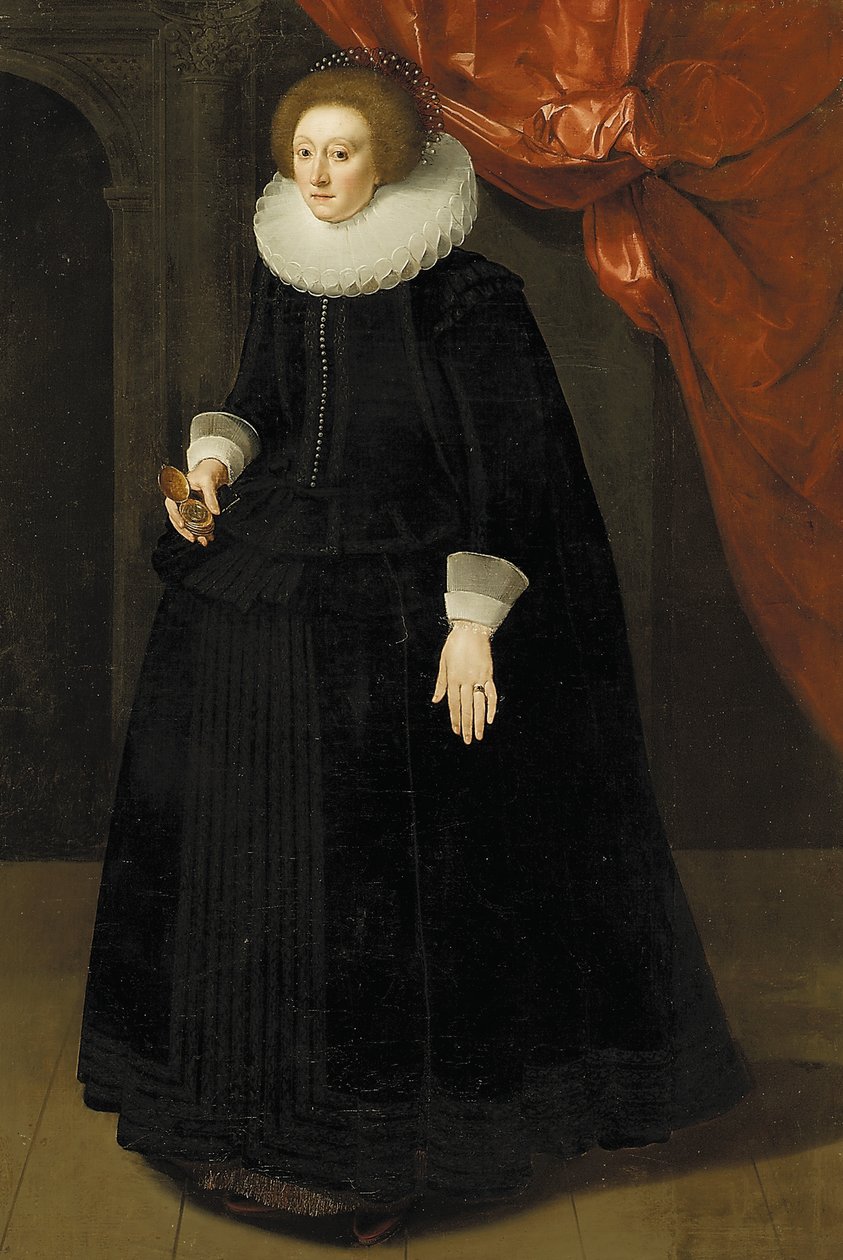 Porträtt av Lady Harbord, ca 1630 av English School