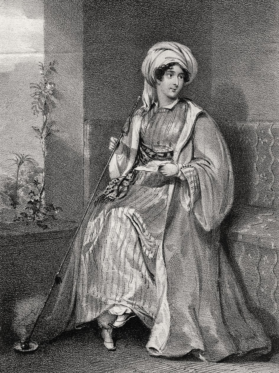 Porträtt av Lady Hester Stanhope, av English School