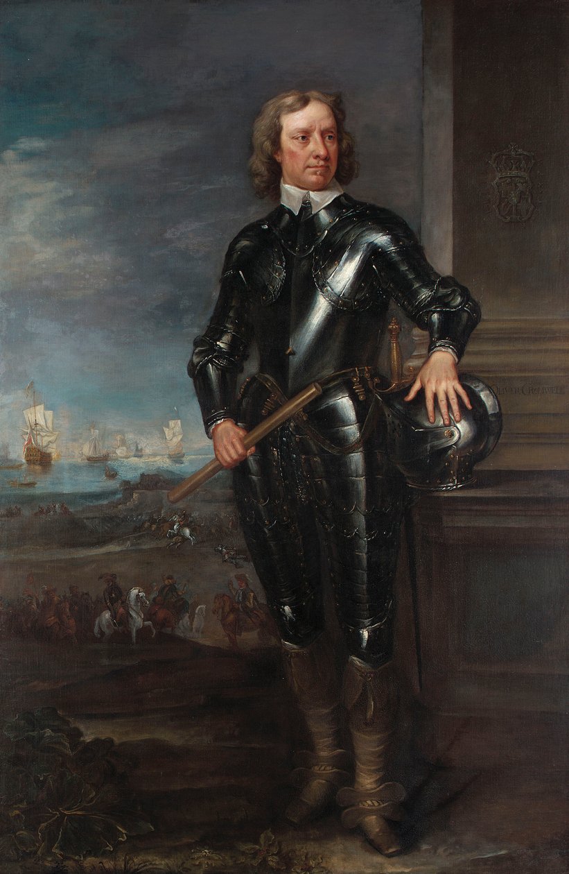 Porträtt av Oliver Cromwell av English School