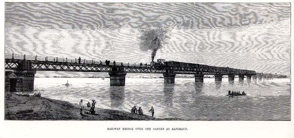 Järnvägsbron över Ganges vid Rajghaut av English School