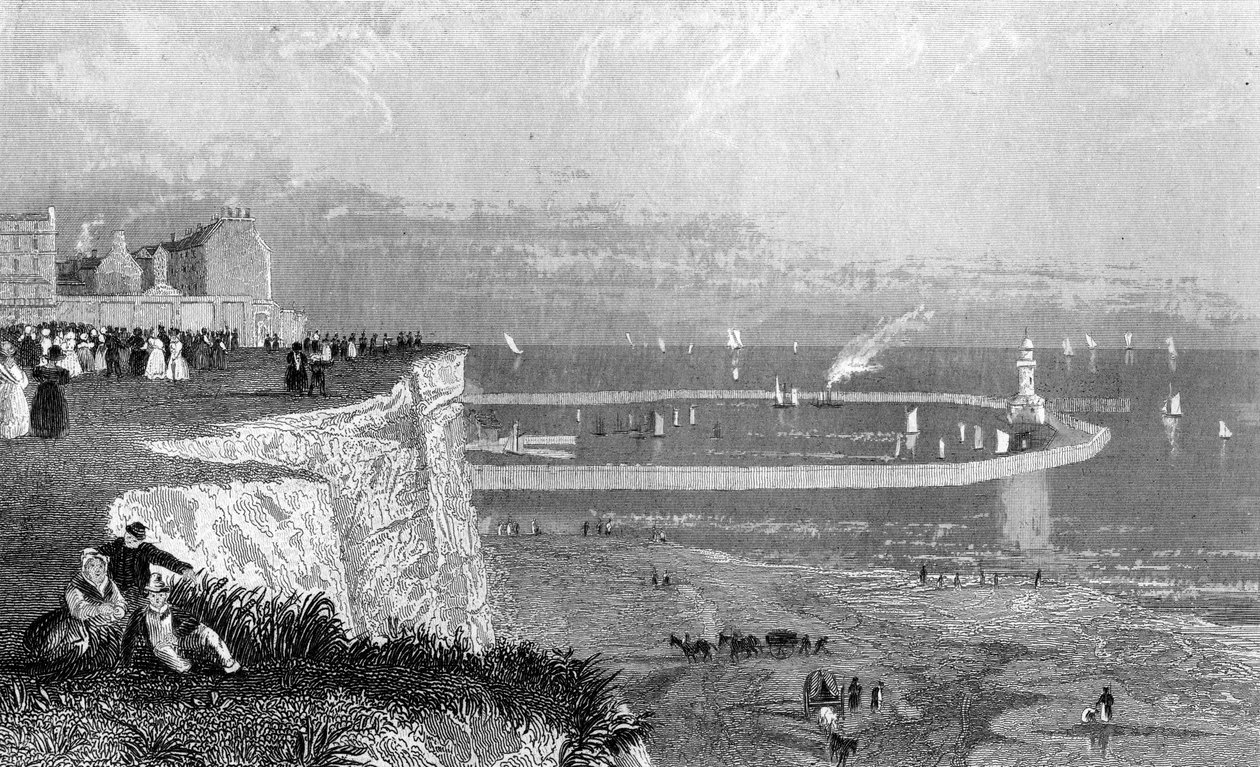 Ramsgate hamn, omkring 1840-talet av English School
