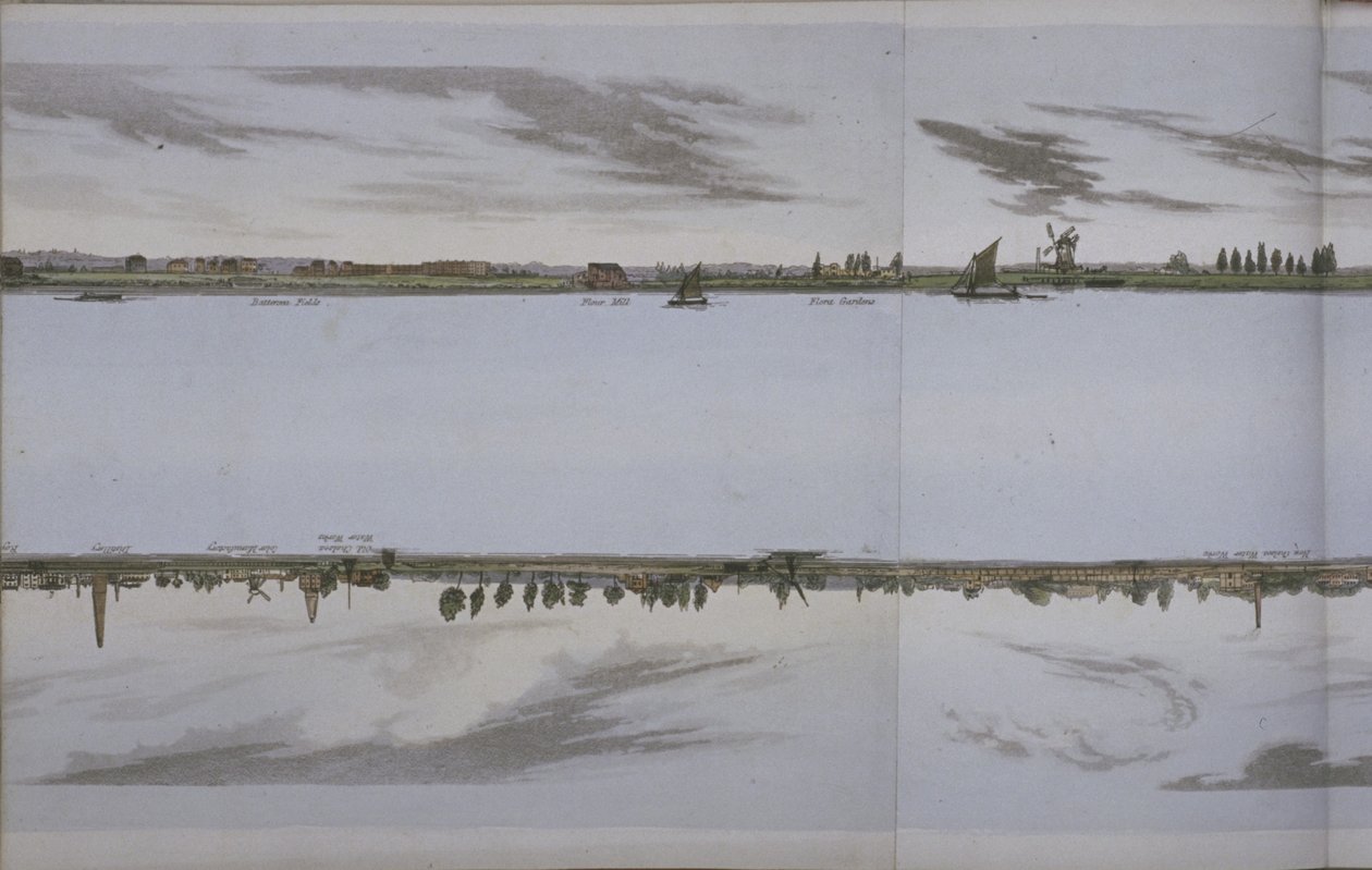 River Thames Panorama, ca 1829 (akvatint) av English School