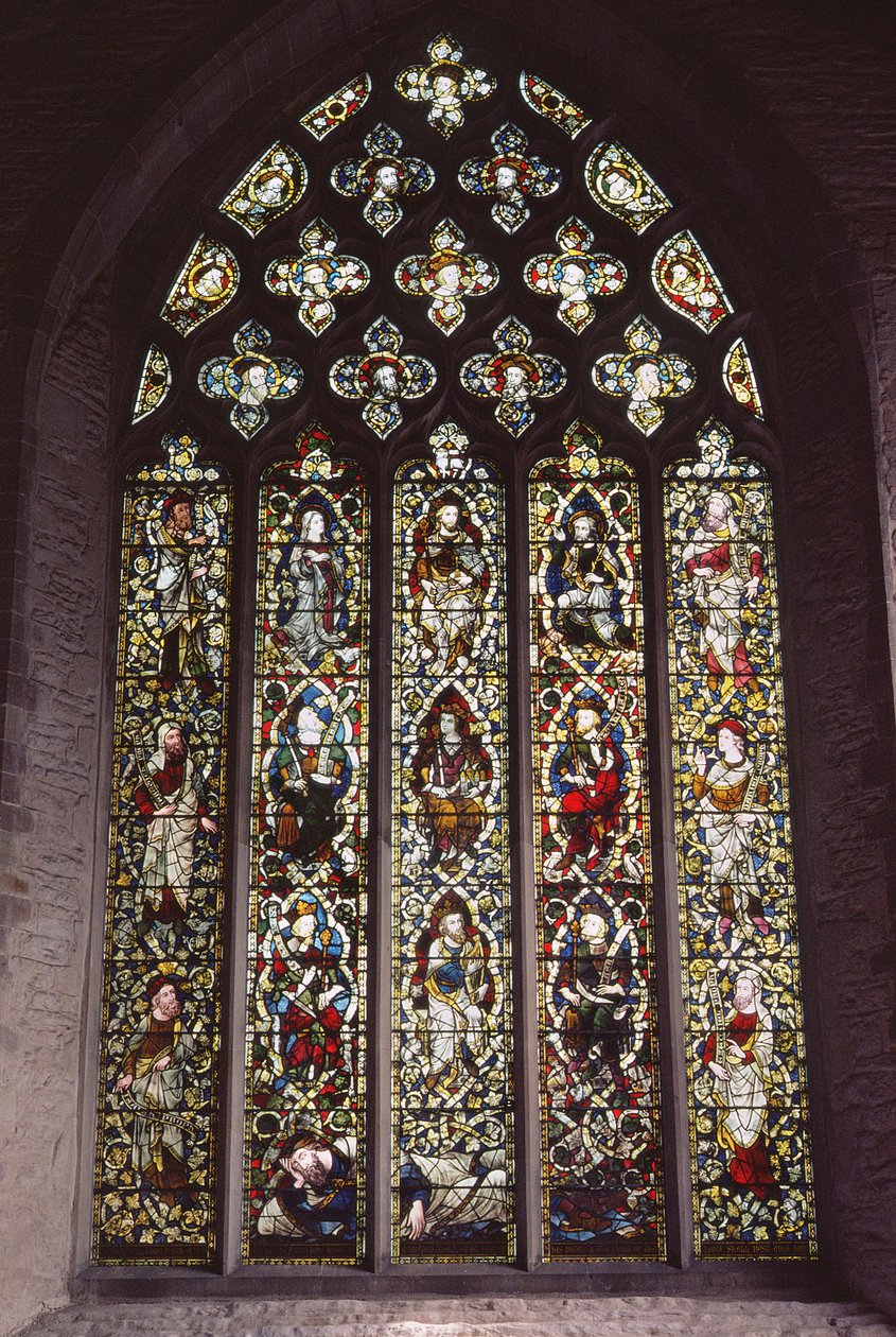 Saint Laurence fönster (målat glas) av English School