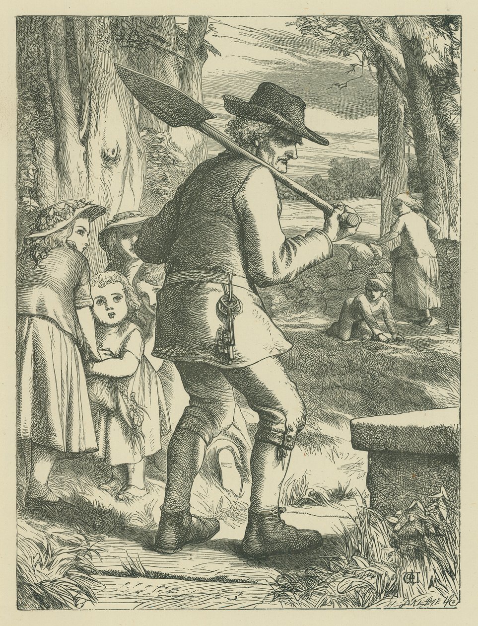Sexton (engraving) av English School
