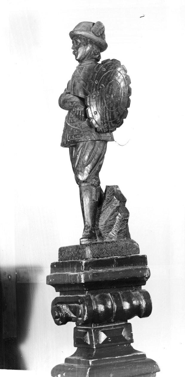 Targetteer, 1638 (snidat trä) av English School