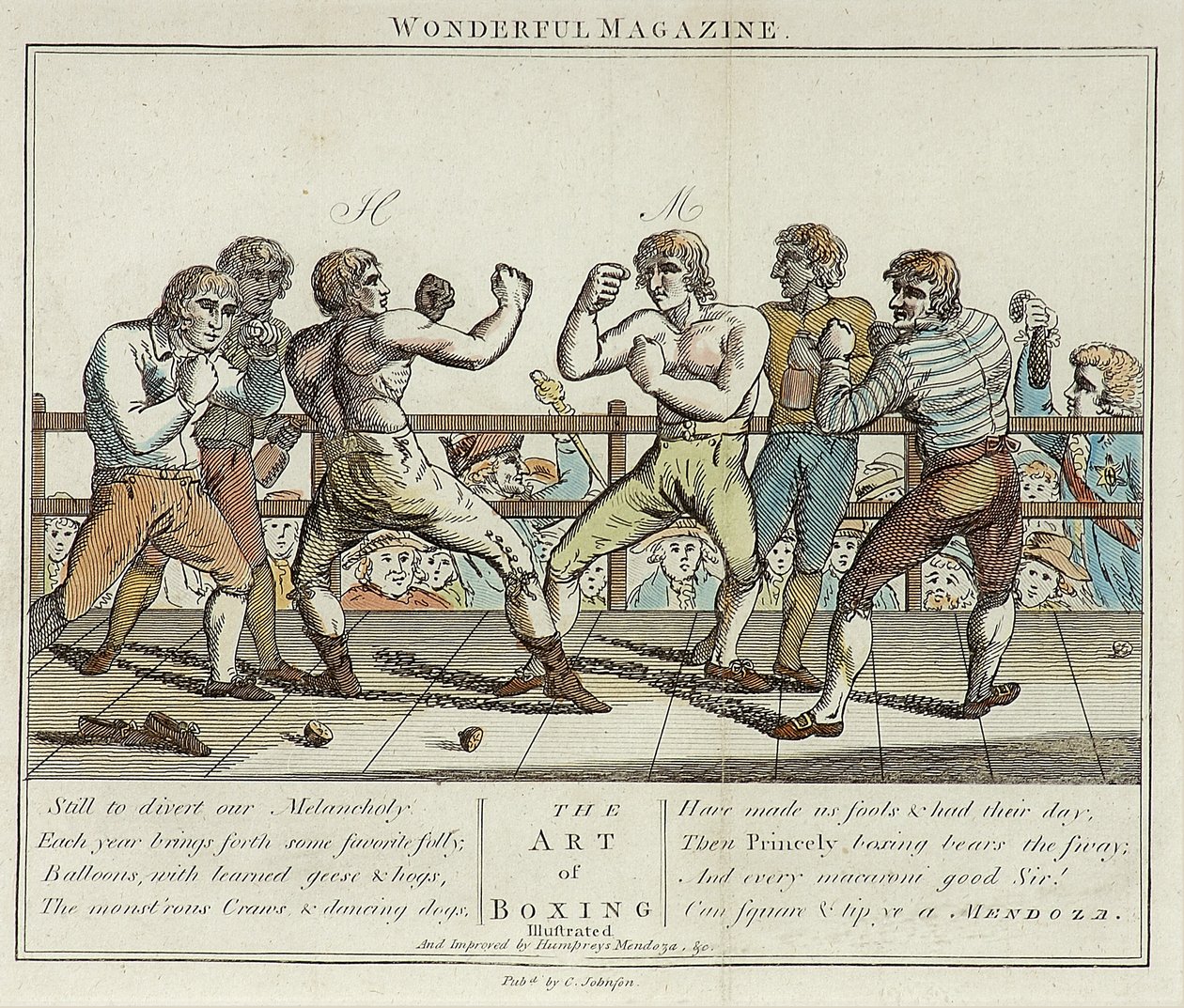 The Art of Boxing (färg litho) av English School