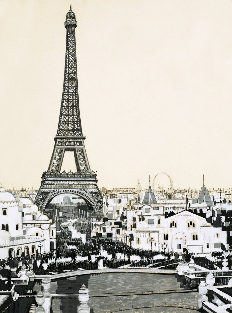 Eiffeltornet dominerar Paris skyline av English School
