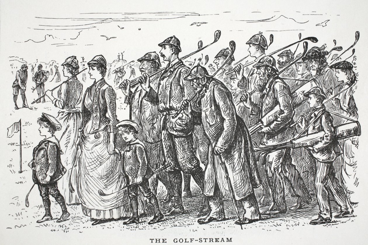 The Golf-Stream, illustration från Punch av English School
