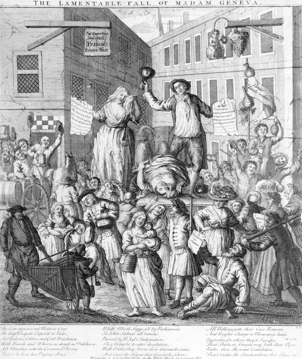 Madame Genèves beklagliga fall, 1736 av English School