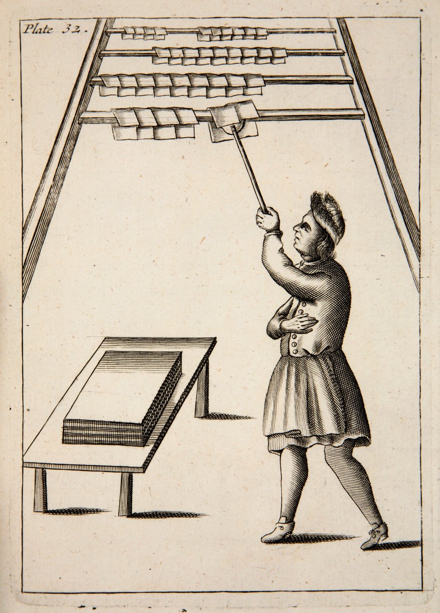 The Pressman Hanging Paper, pub. 1683 gravyr. av English School