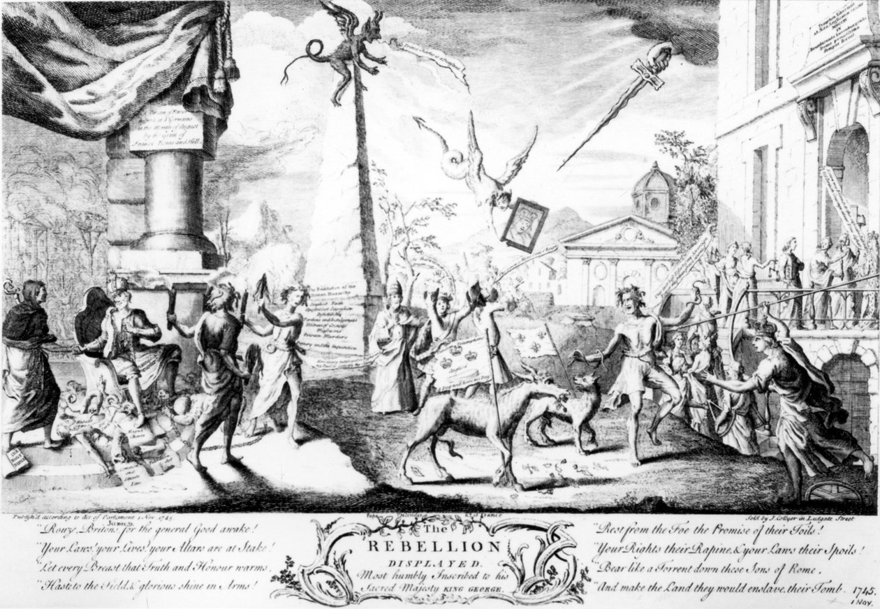 Upproret visades, 1745 av English School