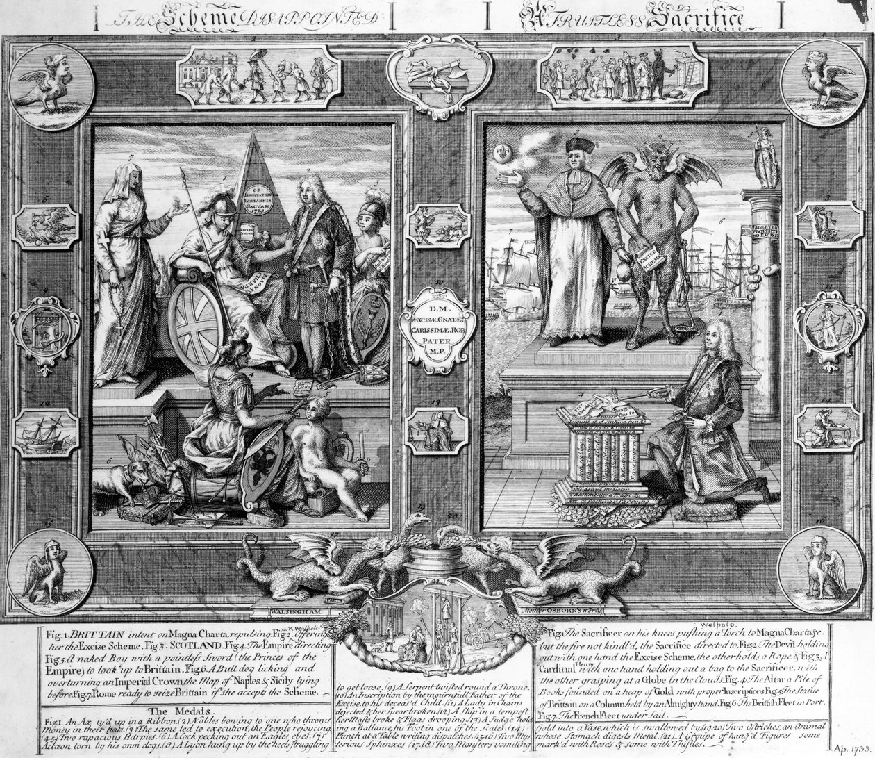 The Scheme Disappointed, A Fruitless Sacrifice, c.1733 av English School