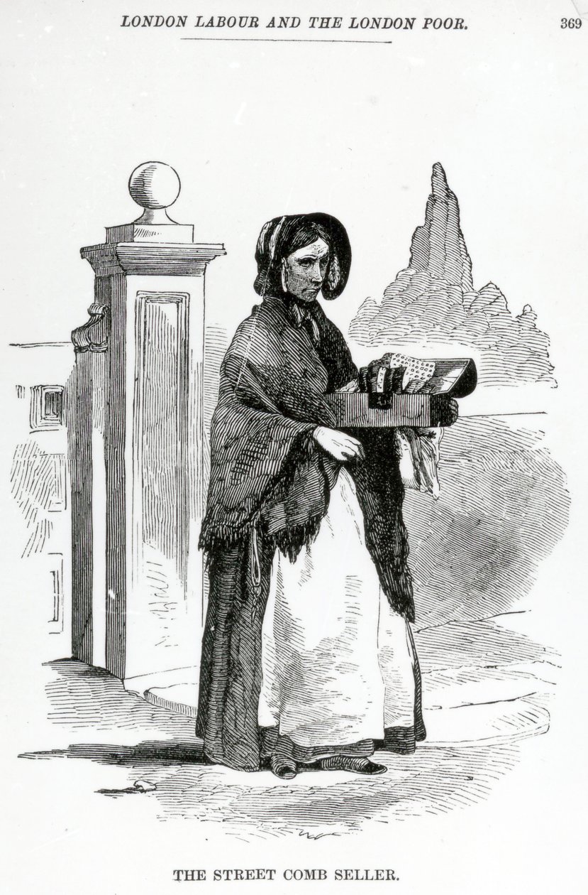 The Street Comb Seller, ca 1840 av English School