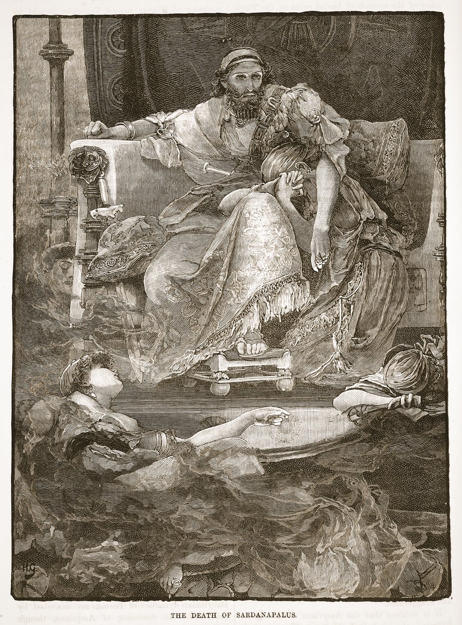 Sardanapalus död av English School