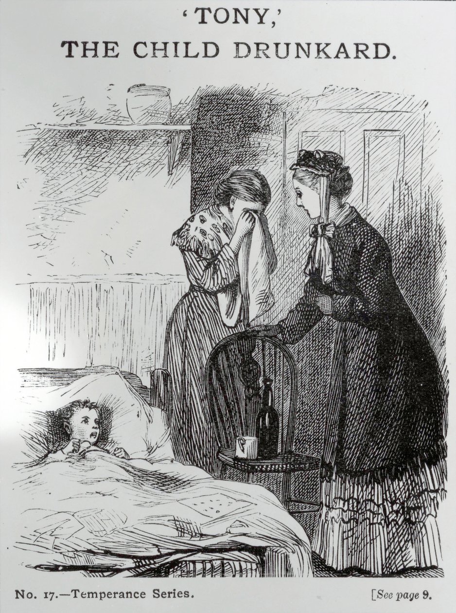 Tony, barnfylleriet, ca 1860 av English School